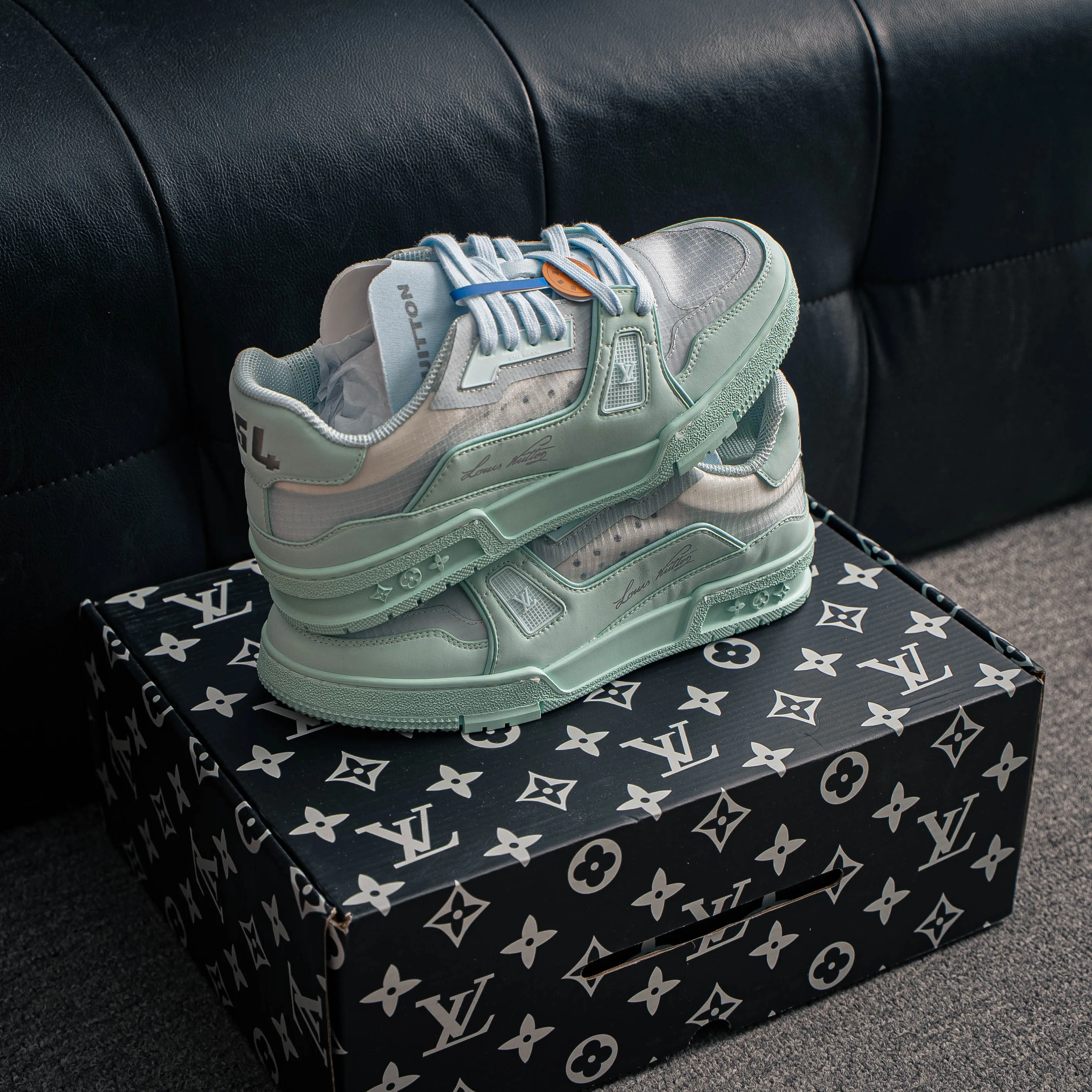 【YS 】 Premium LOUIS VUITTON Tilted Series｜2026 Breathable Series LV Tilted Low Sneakers Series Low-Top Retro Skate Shoes Men Shoes｜
